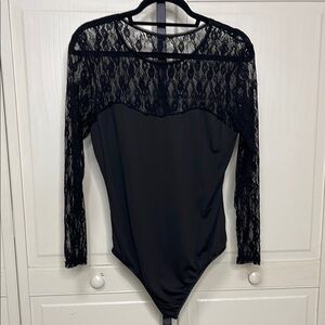 Women’s Black Lace Bodysuit Plus Size 3XL No Brand Tag  Witchy Gothic Steampunk